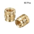 thumbnail image 3 of Unique Bargains Knurled Insert Nut M4 x 6mm L x 6mm OD Female Thread Brass Embedding Nut 60 Pack, 3 of 5