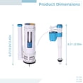 thumbnail image 4 of Toilet Tank Repair Kit with Dual Flush Valve and Fill Valve, Universal Toilet Parts Replacement Set with Chrome Push Button, Complete Flush System for Bathroom Renovation, 4 of 5