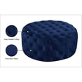 thumbnail image 4 of Meridian Furniture Addison Button Tufted Navy Velvet Ottoman and Bench, 4 of 4