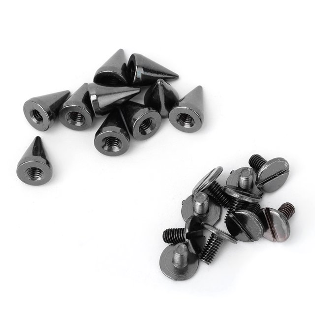 50pcs 7x10mm Spikes Punk Rivets Leathercraft Studs DIY Clothing Decoration Color