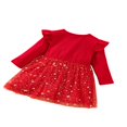 thumbnail image 3 of Robe de Noël pour Bébé Fille à Imprimé d'Orignal, Princesse, Tulle, Tutu, Serre-Tête, 3 of 6