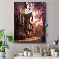 thumbnail image 4 of Qisvanset Impression sur Toile Texturée de Sentier de Village d'Hiver 12x16 Pouces Art d'Entrée, 4 of 8