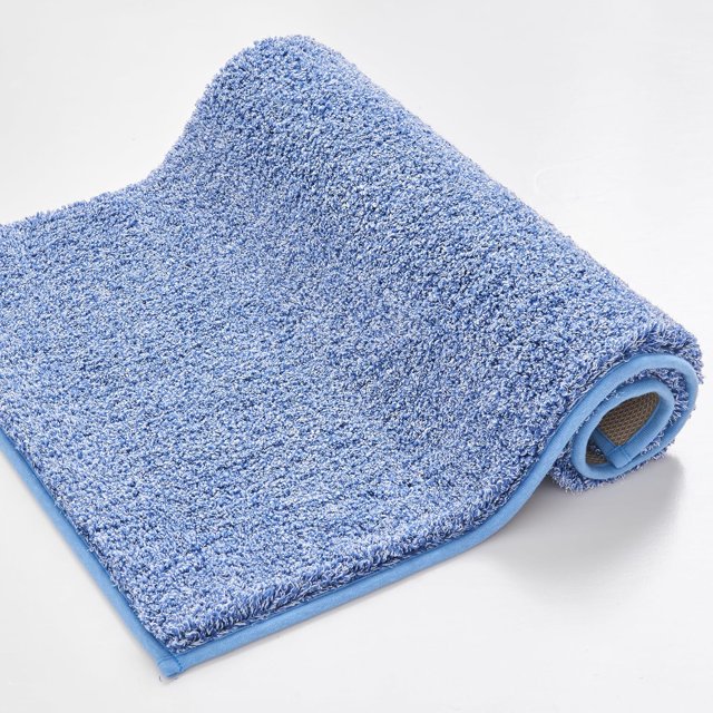 Douceur Blue Bathroom Rugs Non Slip, Super Soft Microfiber Bath Mats for Bathroom Washable, Fluffy Absorbent Bath Rugs, Quick Dry Shower Mat, 32" x 20"