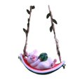 thumbnail image 3 of Abbracc Hanging Hammock Swing Animal Statue Animal Sculpture for Car Rearview Mirror Pig, 3 of 9