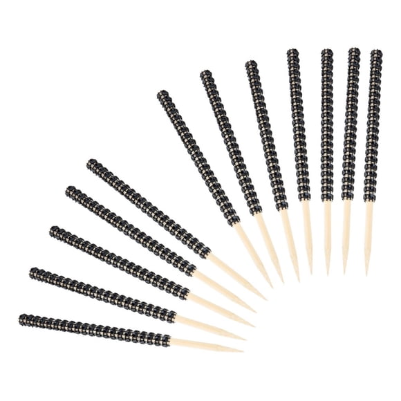 LEEYNEER 12 Pcs Drilling Bamboo Sticks Cake Pop Caramel Apples Fruitful