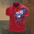 thumbnail image 2 of SHIXIAOO Homme Drapeau du Royaume-Uni Jack Imprimé Décontracté Affaires Manches Raglan Bouton Col à Revers Imprimé Festif Célébration Haut Concert T-Shirts pour Hommes T-Shirts pour Hommes Mode Designer Coupe Ajustée Chemises pour Hommes Grande Taille Hommes, 2 of 3