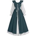 thumbnail image 1 of Penkiiy Robes Renaissance pour Femmes Robe de Foire Médiévale Renaissance L Vert, 1 of 4