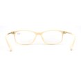 thumbnail image 2 of Chic Elegant Rectangle Designer Style Clear Lens Fashion Eyeglasses Ivory, 2 of 4