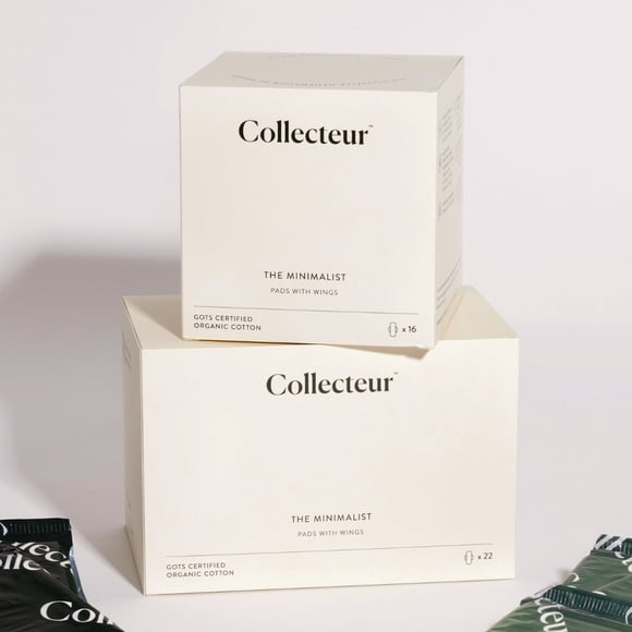 Collecteur 100% Certified Organic Cotton Pads, Multipack - 22 count