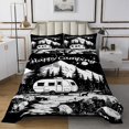 thumbnail image 1 of Erosebridal Vintage Camping Coverlet Set King, Rustic Farmhouse Bedding Set, Camper Theme Decor, 3pcs, 1 of 5