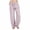 Purple, variant on LOVZFMLL Women's Pants, Casual Cotton Linen Drawstring Elastic Waist Long Wide Leg Pants Brown, L