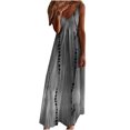 thumbnail image 1 of Fridja Été Femmes V-Cou Casual Impression en Vrac Sans Manches Longue Robe, 1 of 4
