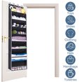 thumbnail image 4 of ZYNERY 163cm 10 Tier over The Door Shoe Rack，Hanging Shoe Organizer Suitable for Foyer Storage ，Hanging Shoe Rack  for Closet Storage Boots（Black）, 4 of 7