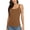 Brown, variant on Women's Cotton Tank Top Adjustable Wide Strap Camisole with Shelf Bra Undershirt