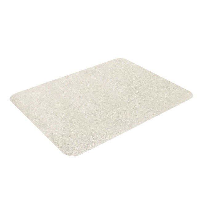 Graflsoa Self-Adhesive PVC Non-Slip Chair Mat for Floor Protection, 120x90cm, Beige/White, Durable Polyester Fiber, Easy Roll-Up Storage