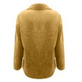 thumbnail image 5 of Hauts à Manches Longues pour Femmes Poches Boutons Hauts à Manches Longues Manteau Couleur Unie Col Rabattu Veste Manteau Long à Manches Longues pour Femmes, 5 of 5