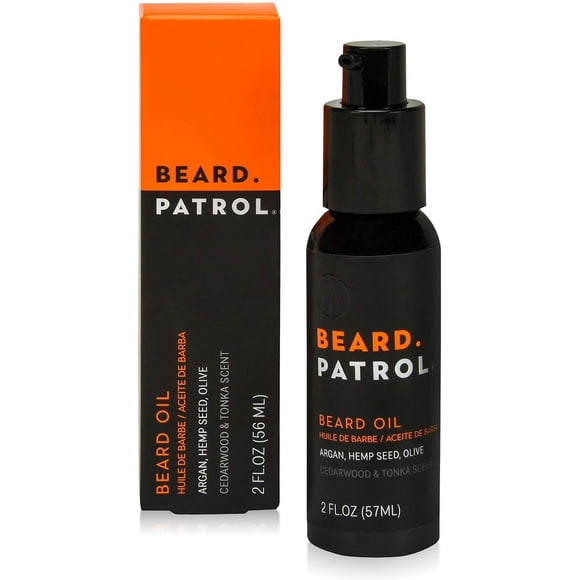 Beard Patrol Men's Beard Oil - Softens, Smooths & Strengthens Beard Growth – Grooming Beard and Mustache  2 fl.oz