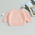 thumbnail image 3 of Baby Girl Boy Knit Pullover Sweater Fall Winter Warm Sweatshirt Tops with Pocket, 3 of 6
