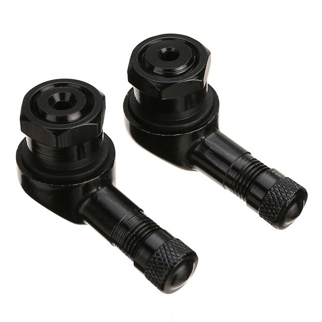 2 Pcs Noir Moto CNC Angle 90 Degrés Roue Pneu NYC Étanche Valve TWPO