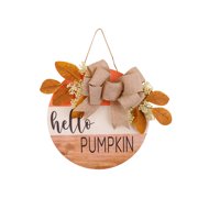 Drppepioner Bow Wooden Hanging Letter Flower Wreath, Holiday Courtyard Door Hanging Decoration for Festive Displays.