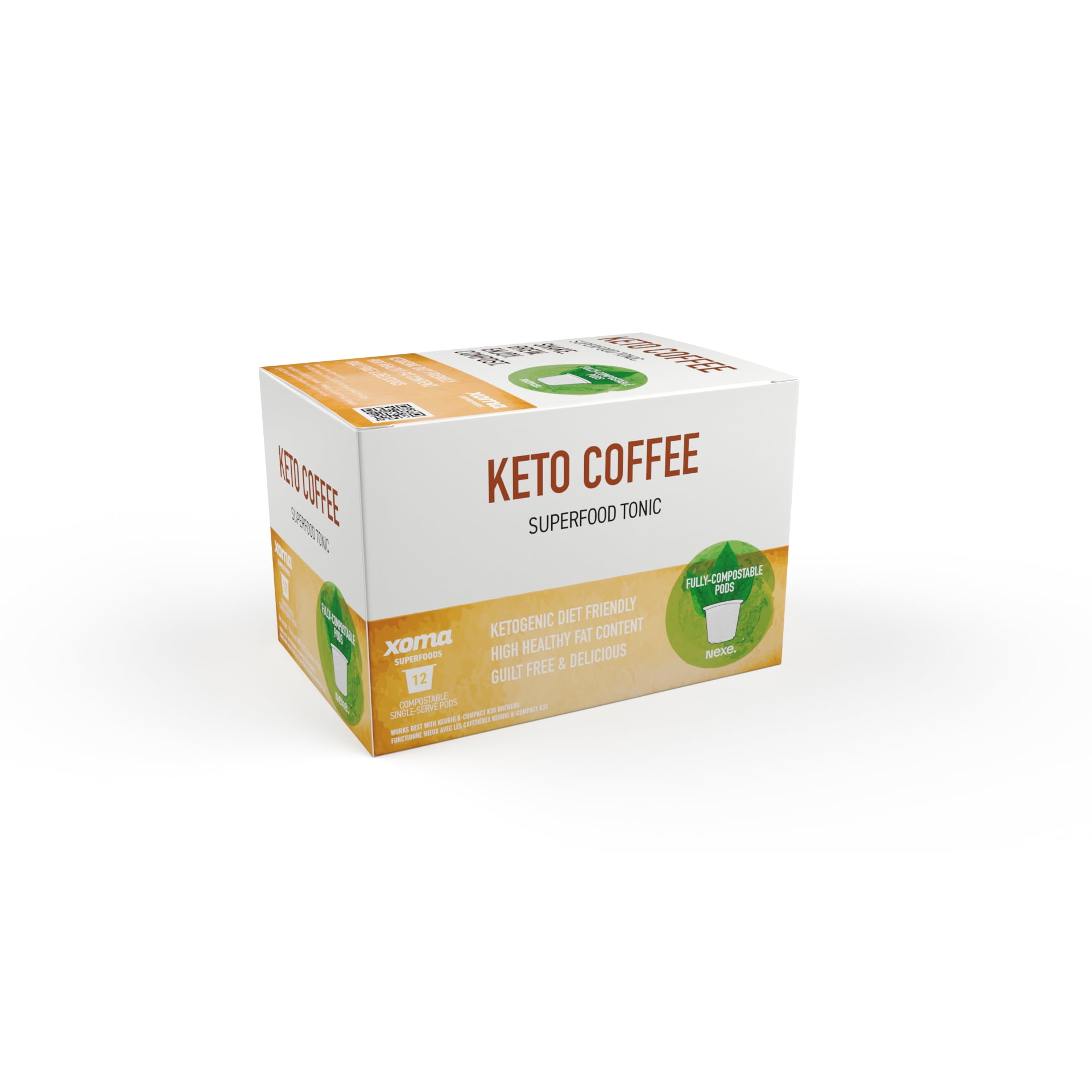 Micro-Ground Soluble Coffe, Keto Coffee, Fully Plant-Based Keurig Compatible Pod