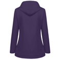 thumbnail image 4 of HTNBO Hooded Solid Color Rain Coats for Women Outdoor Windproof Plus Size Rain Jackets, 4 of 4