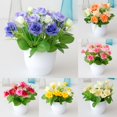 thumbnail image 1 of Imitation Potted Flower Rose Hotel Decoration Plastic Bookshelf Table Artificial Flower Pot for Office, 1 of 5