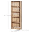 thumbnail image 3 of HOMCOM 5-Tier Bookcase Display Unit Storage Cabinet Adjustable Shelf, 3 of 10