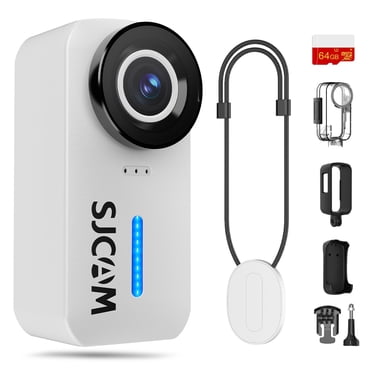 SJCAM C110+ Caméra d'Action 4K30FPS Ultra HD avec EIS, Grand-Angle 170 Degrés Caméra Étanche 98 Pieds (Blanc)