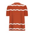 thumbnail image 4 of Pisexur Hauts pour Femmes, Hauts de Sortie pour Femmes et T-Shirt à Col Rond Imprimé à Manches Courtes, Haut Ample, Hauts de Printemps pour Femmes Brun, P, 4 of 6