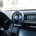 thumbnail image 4 of BotaniNest Car Fan USB Powered For Mounted 360° Rotatable With Colorful Light Portable Clip Fans That Blow Cold Air Vent Cooler Small Mini Silent Fan For Vehicle Van Truck, 4 of 7