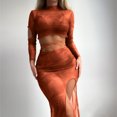 thumbnail image 4 of Qertyioot Ensemble de Maillot de Bain pour Femmes en Liquidation Bikini Fendu Jupe à Manches Longues, 4 of 6