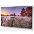thumbnail image 2 of Frosty Fall Trees with Red Leaves - Landscape Print Wall Artwork, 2 of 3