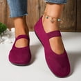 thumbnail image 2 of Ballerines à Enfiler à Talon Compensé en Tricot pour Femmes, Chaussures de Marche Confort, Printemps, Tricot, Talon Bas, Mocassins Décontractés, 2 of 7