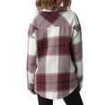 thumbnail image 3 of Women's Oversized Plaid Button Down Shirt Shacket Jacket Long Sleeve Casual Fall Outwear, 3 of 9