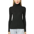 thumbnail image 1 of Innerwin Hauts Tricotés Manches Longues Femme Pull Haut Tunique Tricotée Blouse Noire m, 1 of 2