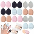 thumbnail image 1 of Finger Puff Set: 20 Mini Makeup Puffs Suitable for Foundation, Concealer, Face Powder, Eye Shadow, Under Eye Setting, Beauty Makeup Repair, and Cream Cosmetics., 1 of 9