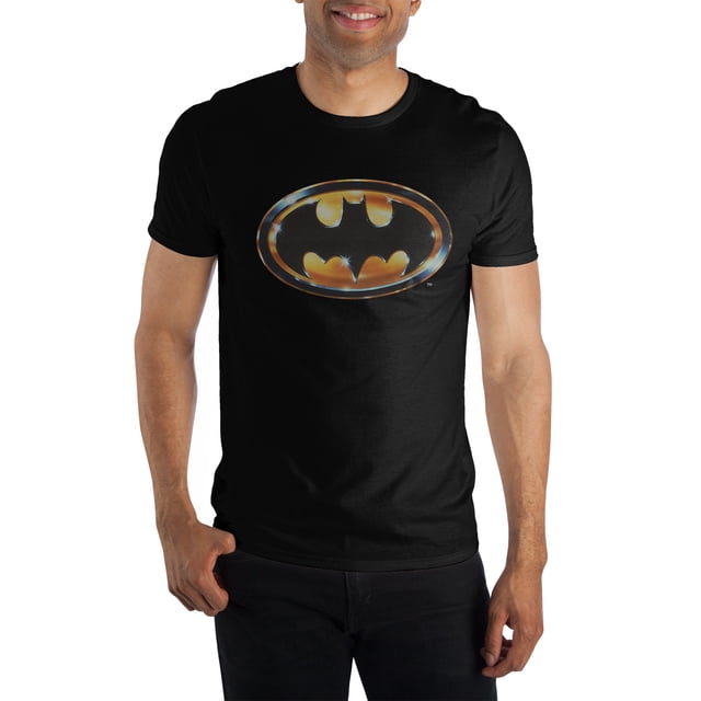 DC Comics Shiny Batman Logo Black T-Shirt