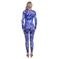 thumbnail image 2 of RUNQHUI Women Fish Scale Printed Long Sleeve Jumpsuit Bodysuit Mermaid Full Body Rompers Type C XL, 2 of 6
