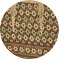 thumbnail image 1 of Ahgly Company Tapis de Zone Rond d'Intérieur Lavable à la Machine, Style Transitionnel, Or « GoldenRod », 6 Pieds Rond, 1 of 7