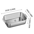 thumbnail image 3 of 316 Stainless Steel Roasting Pan, Deep Rectangular Baking Tray for Fish and Meat, Induction Cooktop Compatible, Dishwasher Safe, Versatile Kitchen Tool, 3 of 5