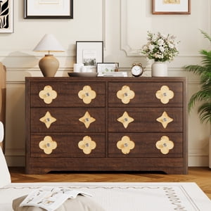 7 Dressing pour chambre, 54'' large dressing, coffre de tiroirs, coffre en bois avec armoire de rangement pour chambre à coucher, salon, hall