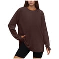 thumbnail image 1 of Diufon Oversized Sweatshirt for Women Long Sleeve Crewneck Loose Pullover Tops Solid Color Fall Fashion Clothes, 1 of 3