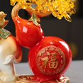 thumbnail image 4 of Citrine Crystal Money Tree on Gold Elephant Gourd Statue, Large Gemstone Bonsai Tree, Feng Shui Citrine Money Tree for Wealth Positive Energy, Life Home Décor, 4 of 6