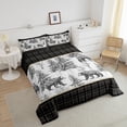 thumbnail image 4 of Erosebridal Wild Bear Bedding Twin Comforter Set, Geometric Buffalo Down Comforter, Animal Theme Bedroom Decor, Reversible, 4 of 7