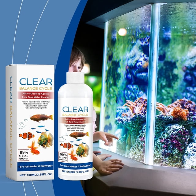 Clarificateur d'Eau pour Aquarium Nettoie les Taches, les Boues Améliore le Contrôle de la Qualité de l'Eau d'Aquarium Croissance
