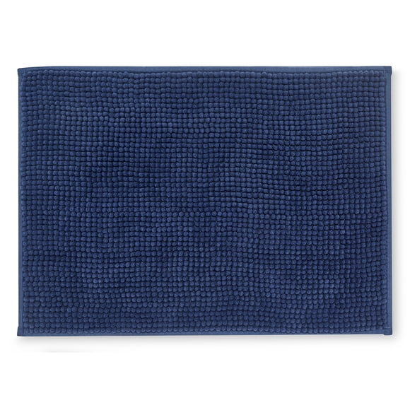 Mainstays Noodle Navy Bath Rug, 17" x 24"
