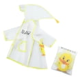 thumbnail image 1 of GPOECD Children’s Baby Hooded Cartoon Rabbit Pattern Cute Transparent Rain Ponchos Rainwear for Kids Yellow,M, 1 of 7