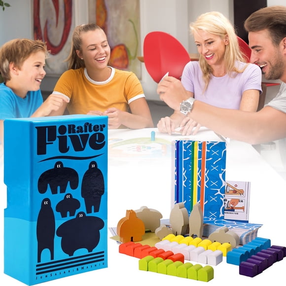 HUASHENG Oink Games Rafter Five Dexterity Game | Build The Biggest & Stack Your Chests | Fun For 16 Players | Ages 7+