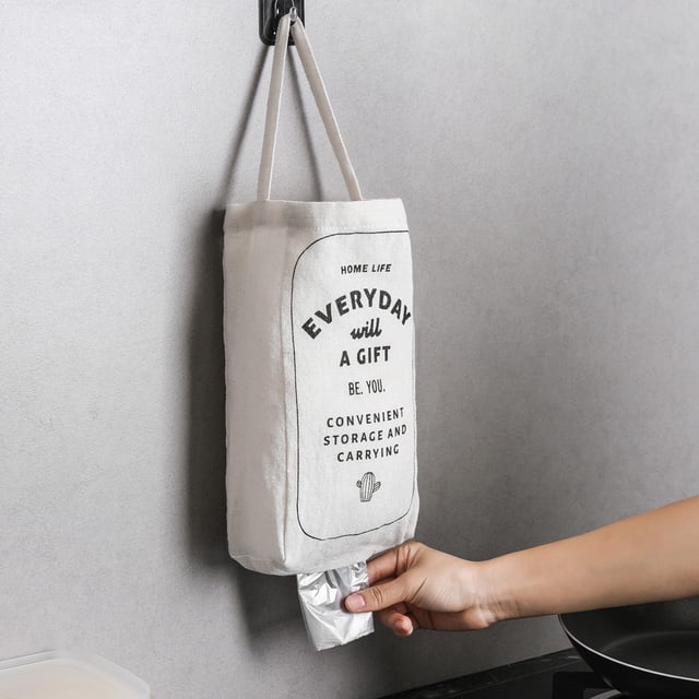 Sac à Ordures Sac de Rangement Doublement Portable Boîte de Rangement pour Débris Murale de Cuisine